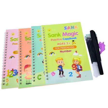 Number practice book with magic pen and refills